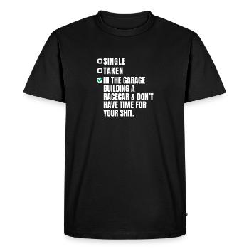 automobile - Men's Premium Organic T-Shirt - black - Front - Nico (187cm)