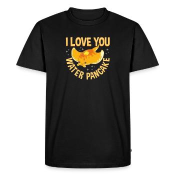 Je t'aime crêpe d'eau adorable jeu de mots Stingray - T-shirt Premium bio Homme - noir - Devant - Nico (187cm)