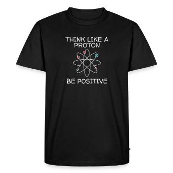 Pensez comme un proton Soyez un amoureux de la science positive Shir - T-shirt Premium bio Homme - noir - Devant - Nico (187cm)