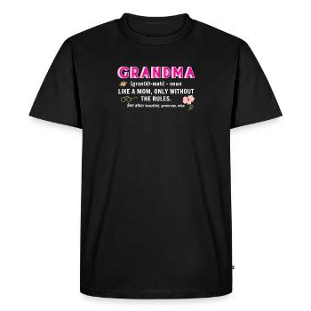 Grand-mère comme une maman seulement sans les règles aimant g - T-shirt Premium bio Homme - noir - Devant - Nico (187cm)