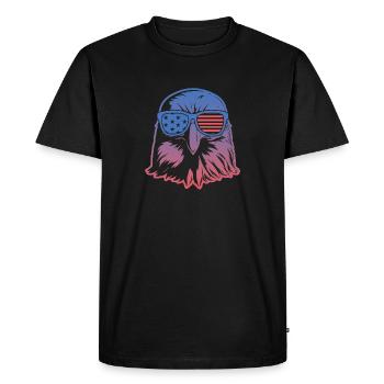 american eagle patriotic person shirt - T-shirt Premium bio Homme - noir - Devant - Nico (187cm)
