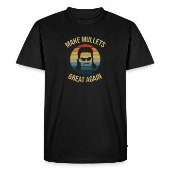 Rendre les Mullets encore une fois drôles - T-shirt Premium bio Homme - noir - Devant - Nico (187cm)