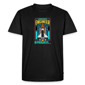 Aerospace Engineer In Progress… Spaceship Rocket - Men's Premium Organic T-Shirt - black - Front - Nico (187cm)