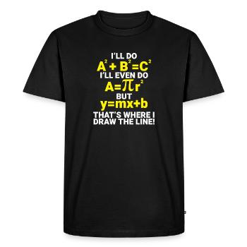 Ill Do ABC Thats Where I Draw The Line math teache - Men's Premium Organic T-Shirt - black - Front - Nico (187cm)