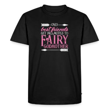 Seuls les meilleurs amis sont promus à la fée Godmot - T-shirt Premium bio Homme - noir - Devant - Nico (187cm)