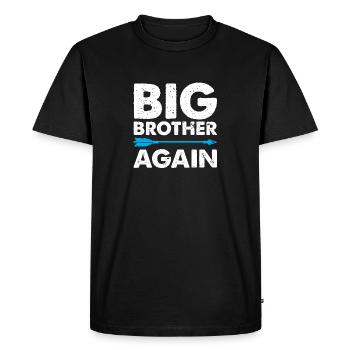 grand frère encore frère pour être fier frère Shir - T-shirt Premium bio Homme - noir - Devant - Nico (187cm)