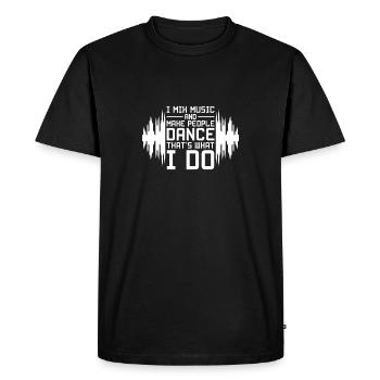 dj - T-shirt Premium bio Homme - noir - Devant - Nico (187cm)