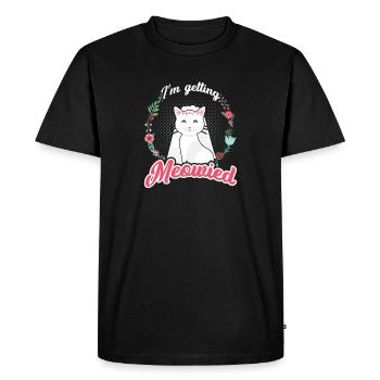 Je suis amoureux des chats Meowied - T-shirt Premium bio Homme - noir - Devant - Nico (187cm)