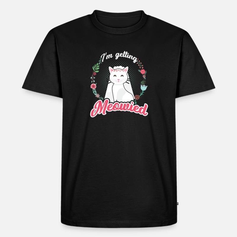 I'm Getting Meowied Cat Lover - Männer Premium Bio T-Shirt - Schwarz
