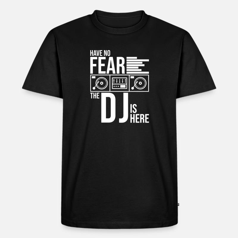 dj - Männer Premium Bio T-Shirt - Schwarz
