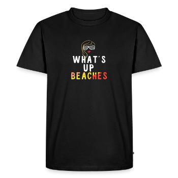 vacation - Men's Premium Organic T-Shirt - black - Front - Nico (187cm)