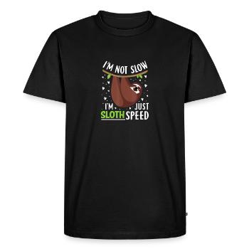 Im Not Slow Im Just Sloth Speed Sloths Sloth Lazy - Men's Premium Organic T-Shirt - black - Front - Nico (187cm)