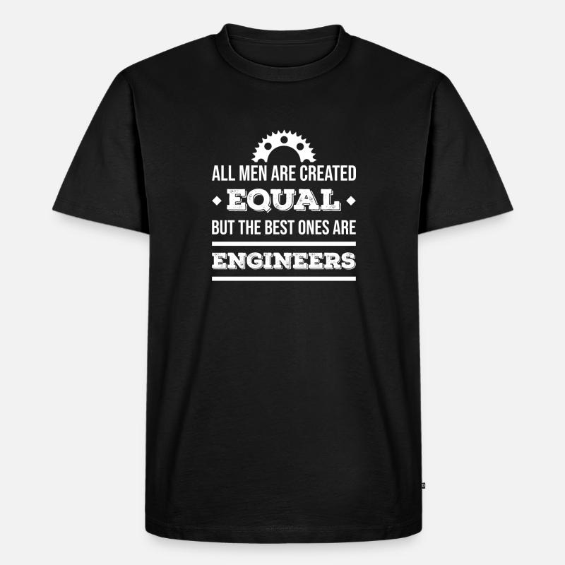 ingenieur - Männer Premium Bio T-Shirt - Schwarz