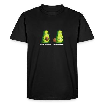 Before Bathroom - After Bathroom Vegetarian Gift - Men's Premium Organic T-Shirt - black - Front - Nico (187cm)