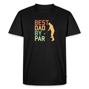 Best Dad By Par - Gift for a Golfer - Men's Premium Organic T-Shirt - black - Front - Nico (187cm)