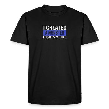 Lustig Vatertagsgeschenk Mann Tochter Vater Sohn - Männer Premium Bio T-Shirt - Schwarz - Vorne - Nico (187cm)