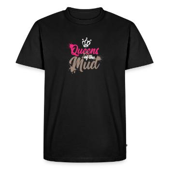 Chemises Mud Run pour femme | Chemises Mud Girl Run - T-shirt Premium bio Homme - noir - Devant - Nico (187cm)