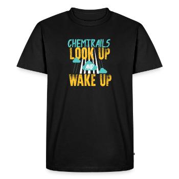 Chemtrails conspiracy theory - Men's Premium Organic T-Shirt - black - Front - Nico (187cm)