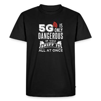 Conspiracy theory 5G - Men's Premium Organic T-Shirt - black - Front - Nico (187cm)