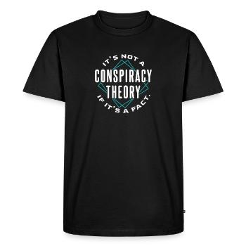 Conspiracy theory facts - Men's Premium Organic T-Shirt - black - Front - Nico (187cm)