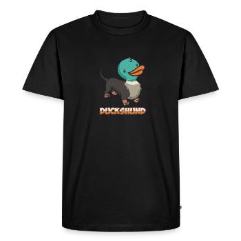 Teckel Canard Canard - T-shirt Premium bio Homme - noir - Devant - Nico (187cm)