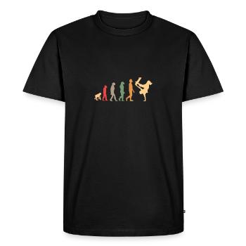 vintage skateboard evolution gift for skaters - Men's Premium Organic T-Shirt - black - Front - Nico (187cm)