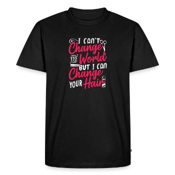 Coiffure coiffure - T-shirt Premium bio Homme - noir - Devant - Nico (187cm)