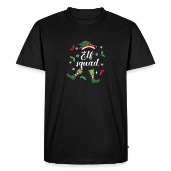 Elf Squad - Funny Family Matching Christmas | Xmas - Men's Premium Organic T-Shirt - black - Front - Nico (187cm)