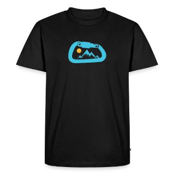 Grimpeur escalade rocher - T-shirt Premium bio Homme - noir - Devant - Nico (187cm)