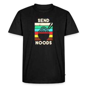 Ramen Lovers Gift design Send Noods Funny - Men's Premium Organic T-Shirt - black - Front - Nico (187cm)