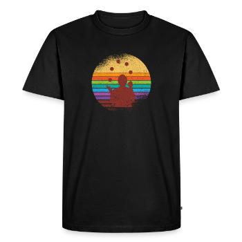 Jongleur jongleur rétro vintage - T-shirt Premium bio Homme - noir - Devant - Nico (187cm)