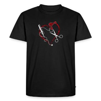 Maître coiffeur - T-shirt Premium bio Homme - noir - Devant - Nico (187cm)