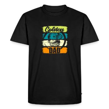 Golden Retriever Mom Dad Dog Gift T-Shirt - Men's Premium Organic T-Shirt - black - Front - Nico (187cm)