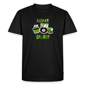 Kinder Kleiner Bruder Traktor Shirt - Männer Premium Bio T-Shirt - Schwarz - Vorne - Nico (187cm)