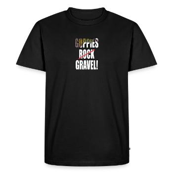 Poissons tropicaux Guppy Fish - T-shirt Premium bio Homme - noir - Devant - Nico (187cm)