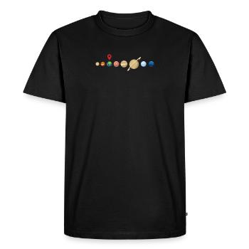 Vous êtes ici - cadeau ringard et geek - T-shirt Premium bio Homme - noir - Devant - Nico (187cm)