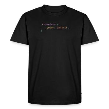 Chameleon css - nerdy and geeky gift - Men's Premium Organic T-Shirt - black - Front - Nico (187cm)
