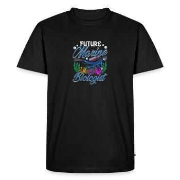 Cute & Funny Future Marine Biologist Biology - Men's Premium Organic T-Shirt - black - Front - Nico (187cm)