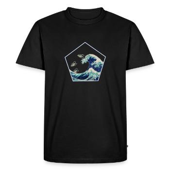 Grande vague - T-shirt Premium bio Homme - noir - Devant - Nico (187cm)