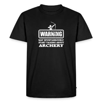 Tir à l'arc flèche flèche flèche - T-shirt Premium bio Homme - noir - Devant - Nico (187cm)