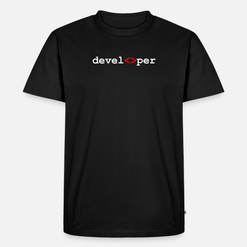 Developer developer programmer - Men's Premium Organic T-Shirt - black