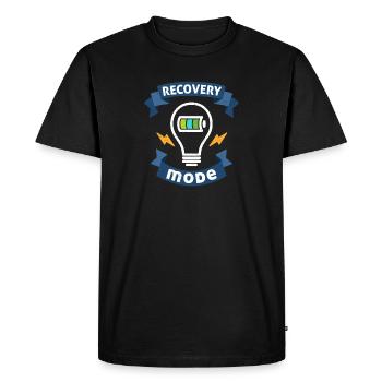 Get Well Soon Gift design Recovery Mode is On - Men's Premium Organic T-Shirt - black - Front - Nico (187cm)