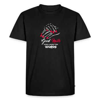 Vernis à ongles ongles manucure ongles cadeau - T-shirt Premium bio Homme - noir - Devant - Nico (187cm)