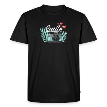 Idée de conception de cadeau de photographe vintage amusant - T-shirt Premium bio Homme - noir - Devant - Nico (187cm)
