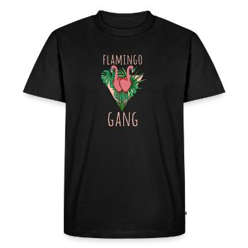 Boisson alcoolisée Flamingo Gang Flamingos Party - T-shirt Premium bio Homme - noir - Devant - Nico (187cm)