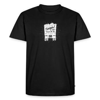 Bûcheron Saint-Valentin camion forestier bois que j'ai - T-shirt Premium bio Homme - noir - Devant - Nico (187cm)