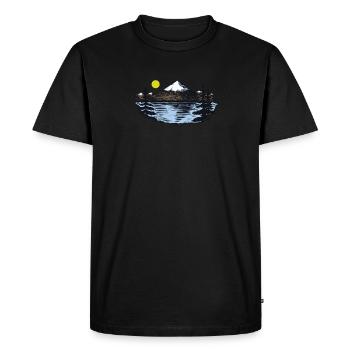 Sunset Outdoor Camping Mountains - Men's Premium Organic T-Shirt - black - Front - Nico (187cm)