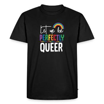 Arc en ciel lesbienne lesbienne - T-shirt Premium bio Homme - noir - Devant - Nico (187cm)