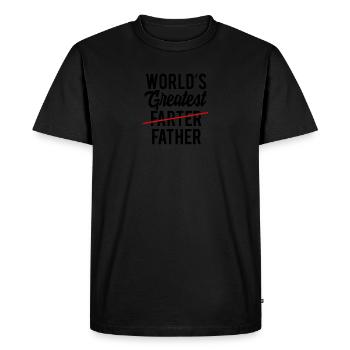 Cadeaux pour la fête des pères Les meilleurs mondes plus loin - T-shirt Premium bio Homme - noir - Devant - Nico (187cm)