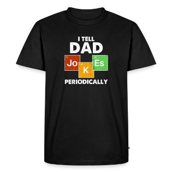 I Tell Dad Jokes Periodically - T-shirt Premium bio Homme - noir - Devant - Nico (187cm)